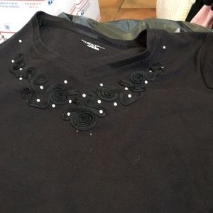 FINAL MARKDOWN Allison Daley long sleeved embellished tee small